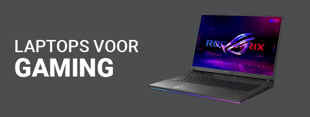 Info banner over Laptops voor gamig